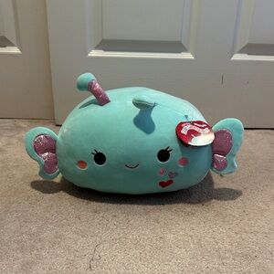Squishmallows Mint Green Plush with Purple Antennae